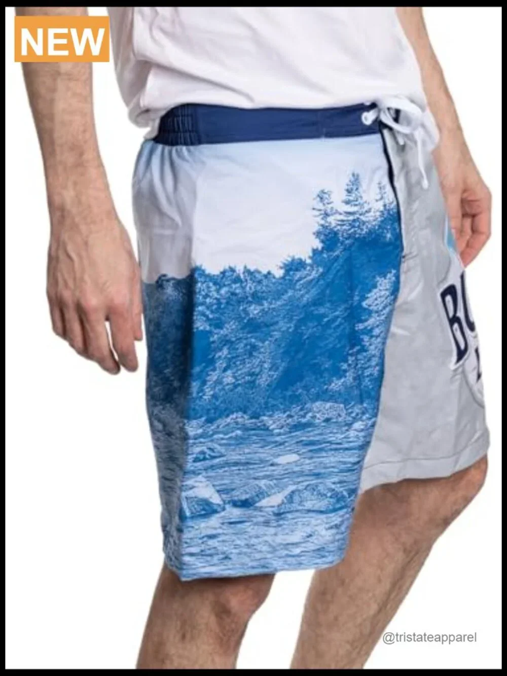 Men's Board Shorts with Adjustable Waist Quick Dry